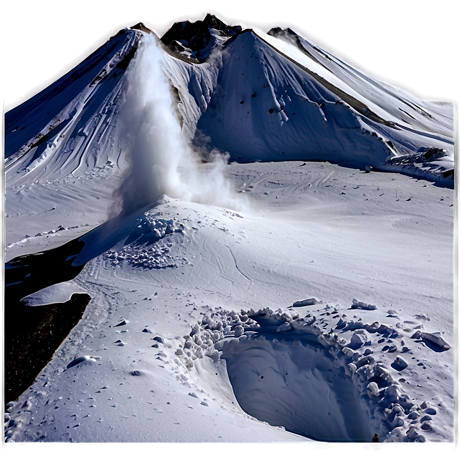 Volcano In Winter Snow Png 05232024