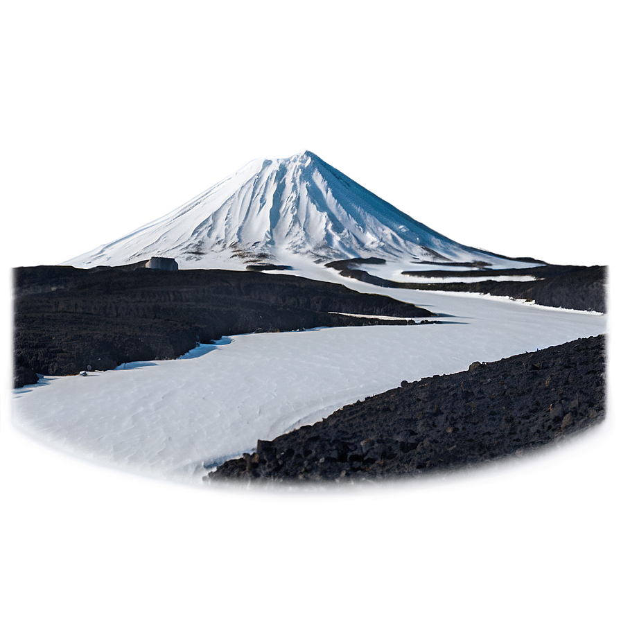 Volcano In Winter Snow Png 6