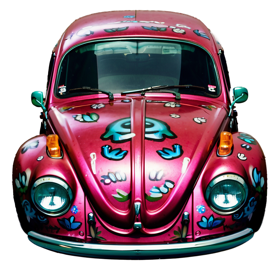 Volkswagen Beetle With Custom Paint Png Etn61