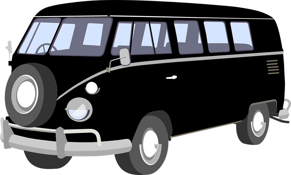 Volkswagen, Bus, Van, Minibus, Vintage, Hippie, Vehicle - Volkswagen Bus Vector Png, Transparent Png PNG with transparent background