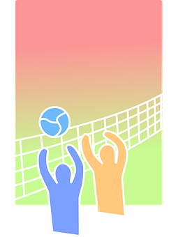 Volleyball_ Block_ Artistic_ Illustration.jpg PNG with transparent background