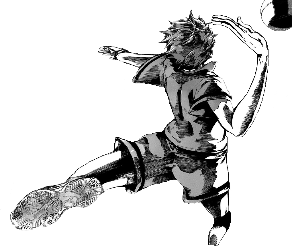 #volleyball #haikyuu #hinata #manga #anime #freetoedit - Haikyuu Hinata Jump Manga, HD Png Download PNG with transparent background