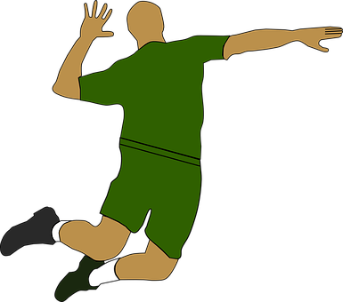 Volleyball_ Player_ Serving_ Vector PNG with transparent background