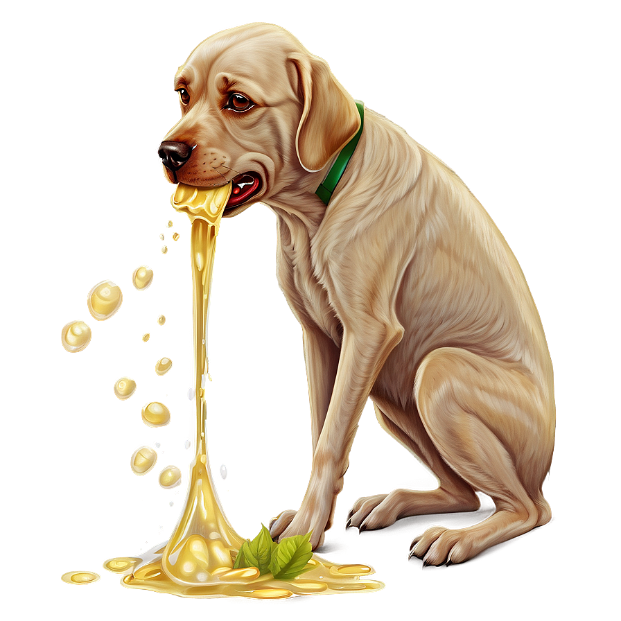 Vomiting Dog Illustration Png 06112024