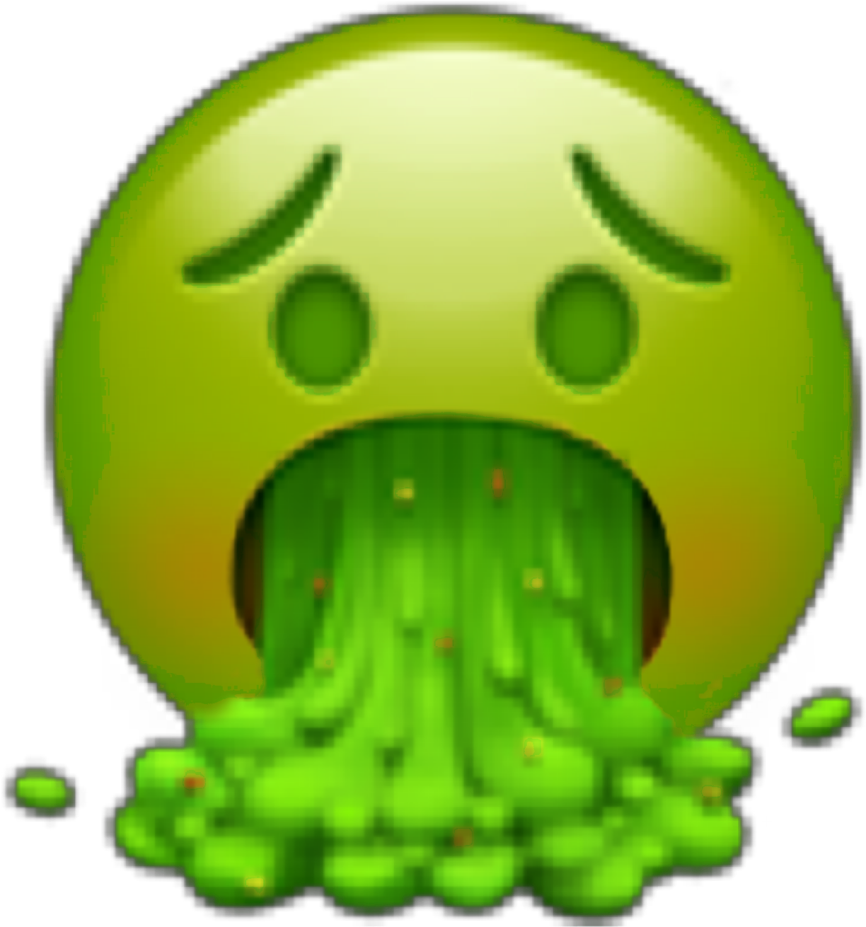 Vomiting Emoji Graphic PNG with transparent background