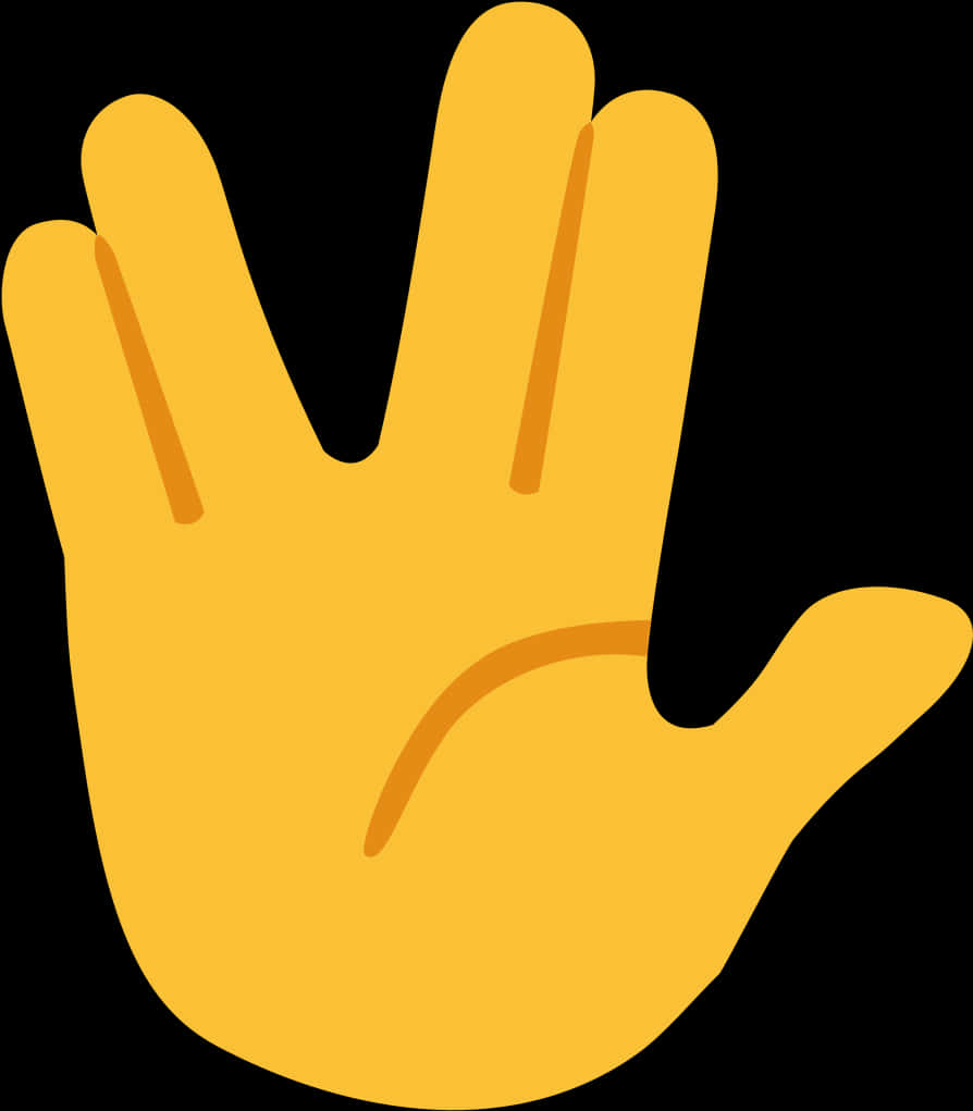 Vulcan Salute Emoji PNG with transparent background