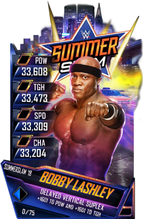 W W E Summer Slam Bobby Lashley Card