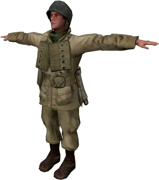 W W I I Soldier Model T Pose