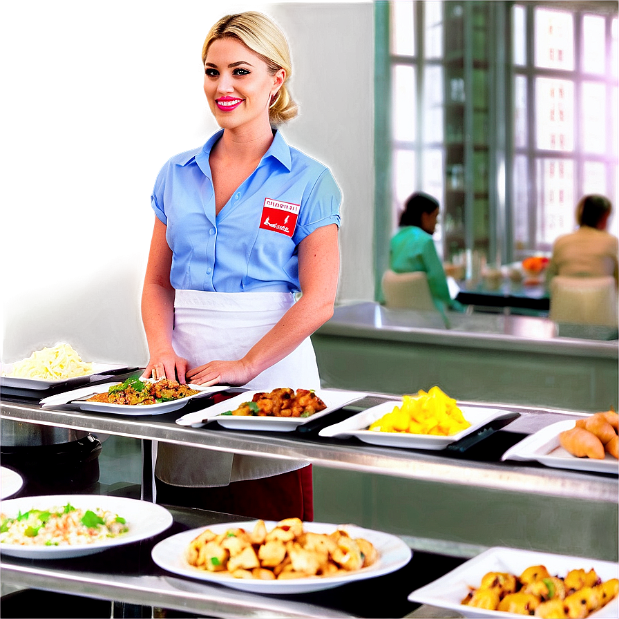 Waitress At Buffet Png 71