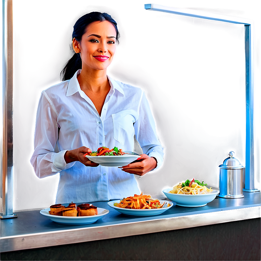 Waitress At Buffet Png Qic37