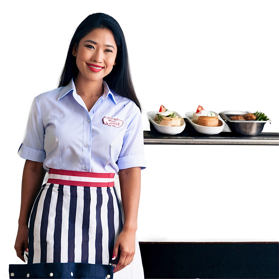 Waitress In Bistro Png 06272024