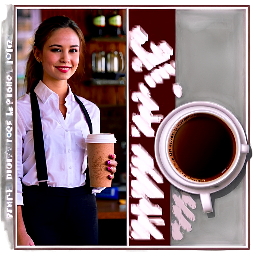 Waitress In Coffee Shop Png Wkw20