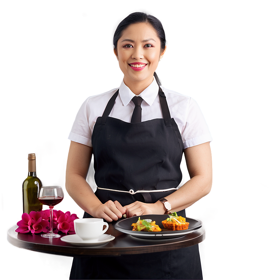 Waitress In Fine Dining Png 06272024