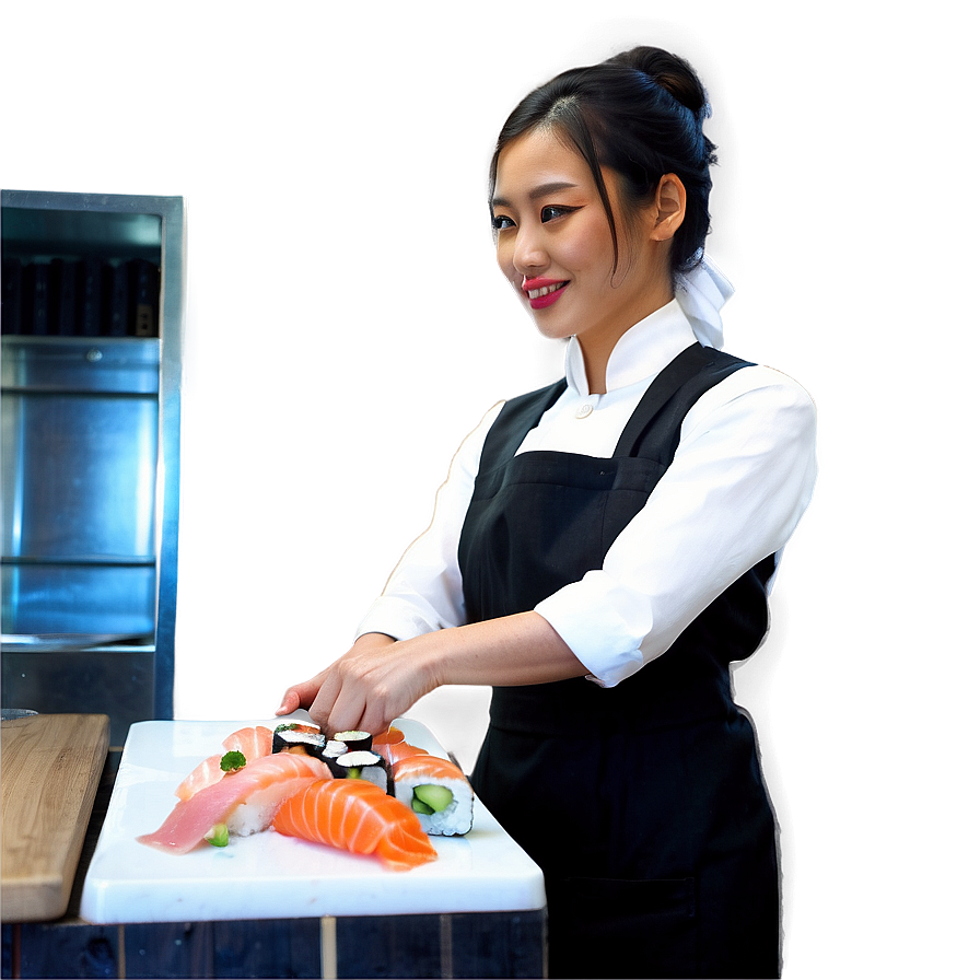 Waitress In Sushi Bar Png Nxv84