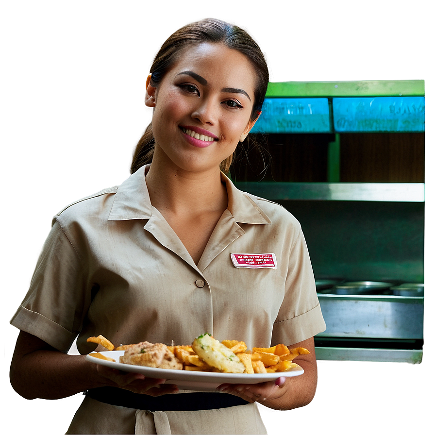 Waitress On Duty Png 36