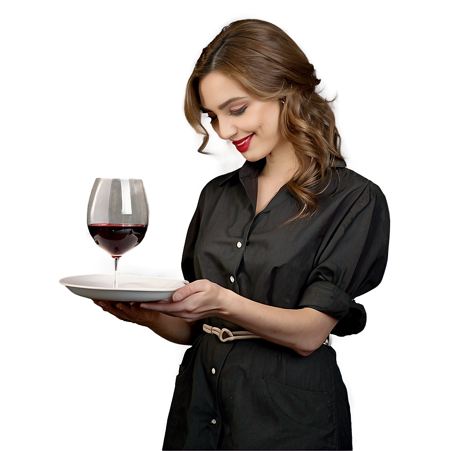 Waitress Pouring Wine Png Lnt