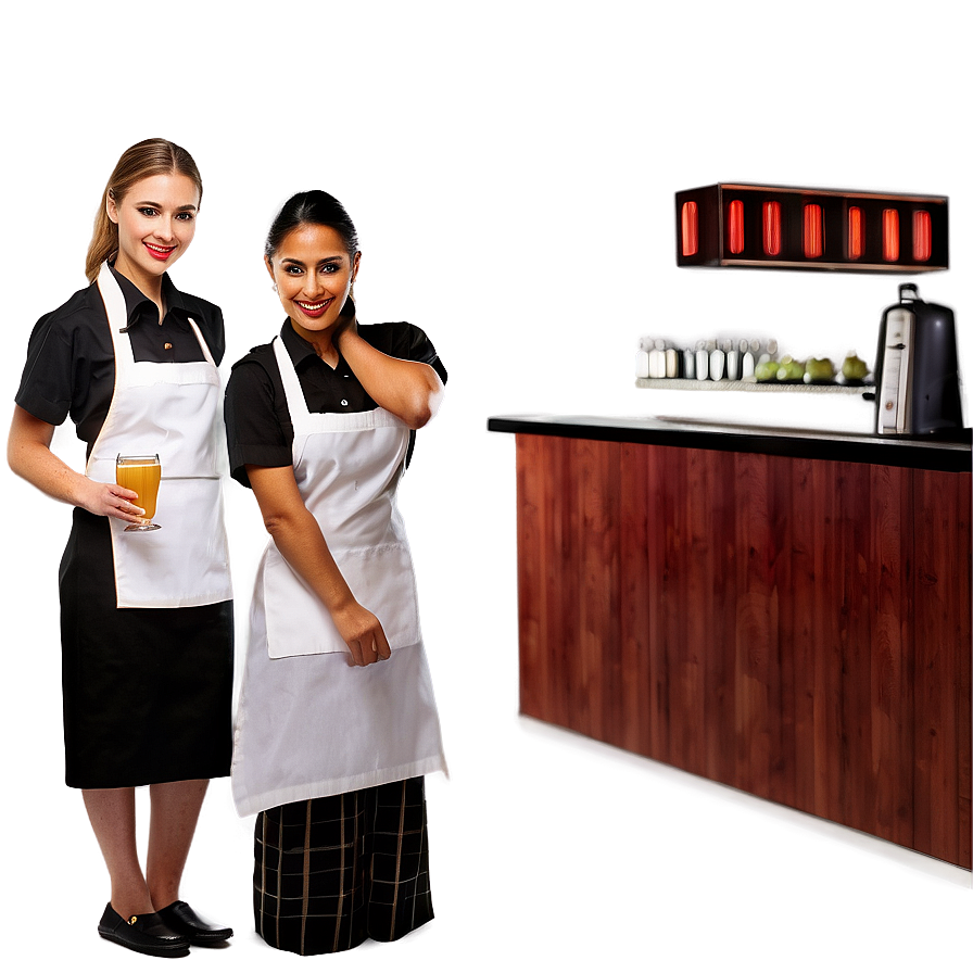 Waitress Serving Customers Png Jgu