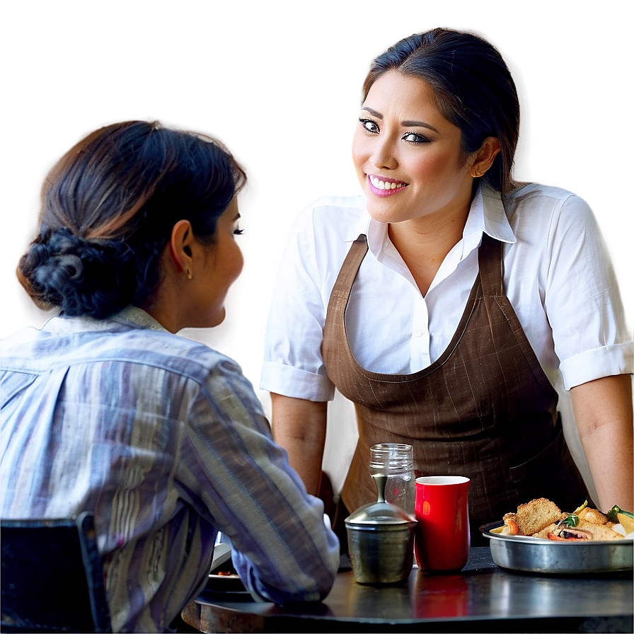 Waitress With Customers Png 06272024