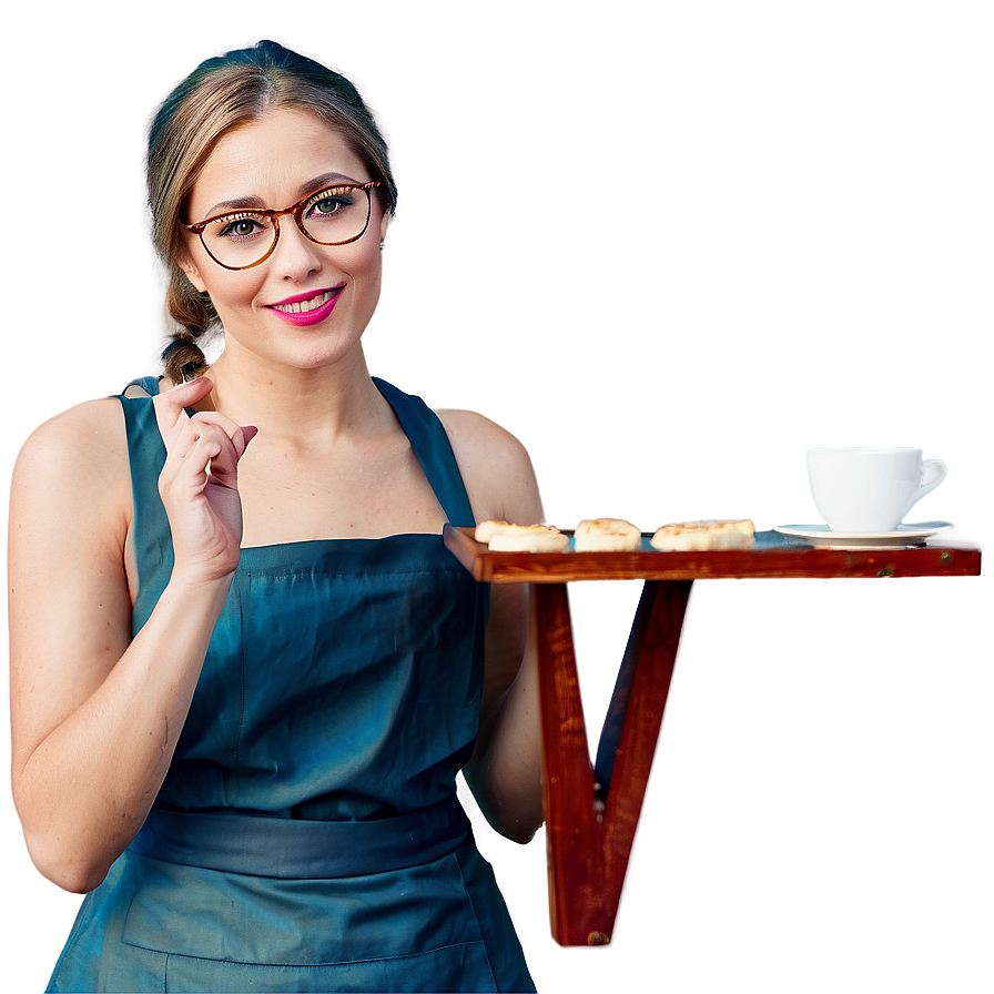 Waitress With Glasses Png 06272024