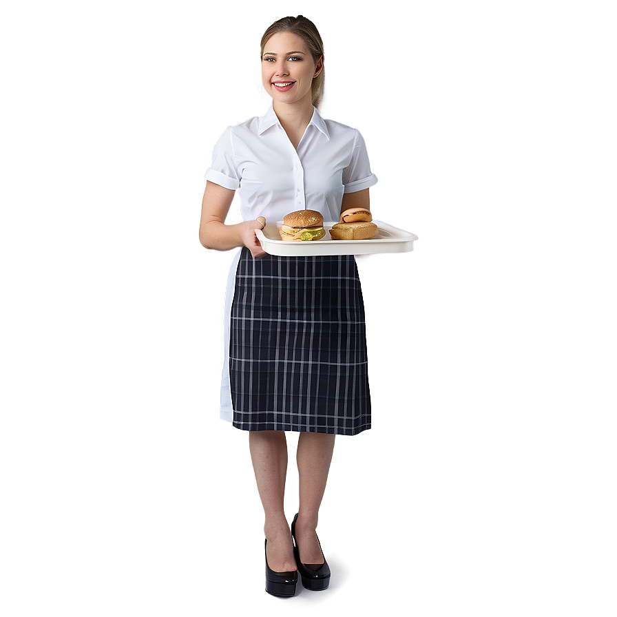 Waitress With Tray Png Wfo29