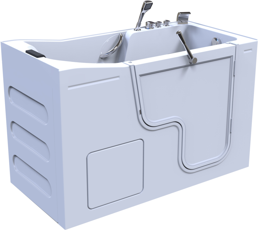 3d Model Of Oasis Style Walk-in Bathtub, Door Closed, - Oasis Walk In Tub, HD Png Download PNG image with a transparent background, free high-resolution download