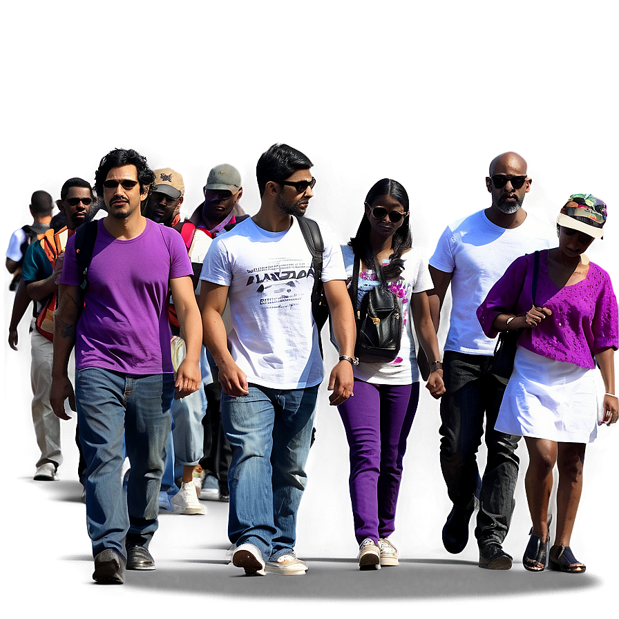 Walking Crowd Png 05252024