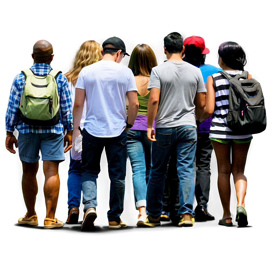 Walking Crowd PNG 19 PNG image with a transparent background, free high-resolution download