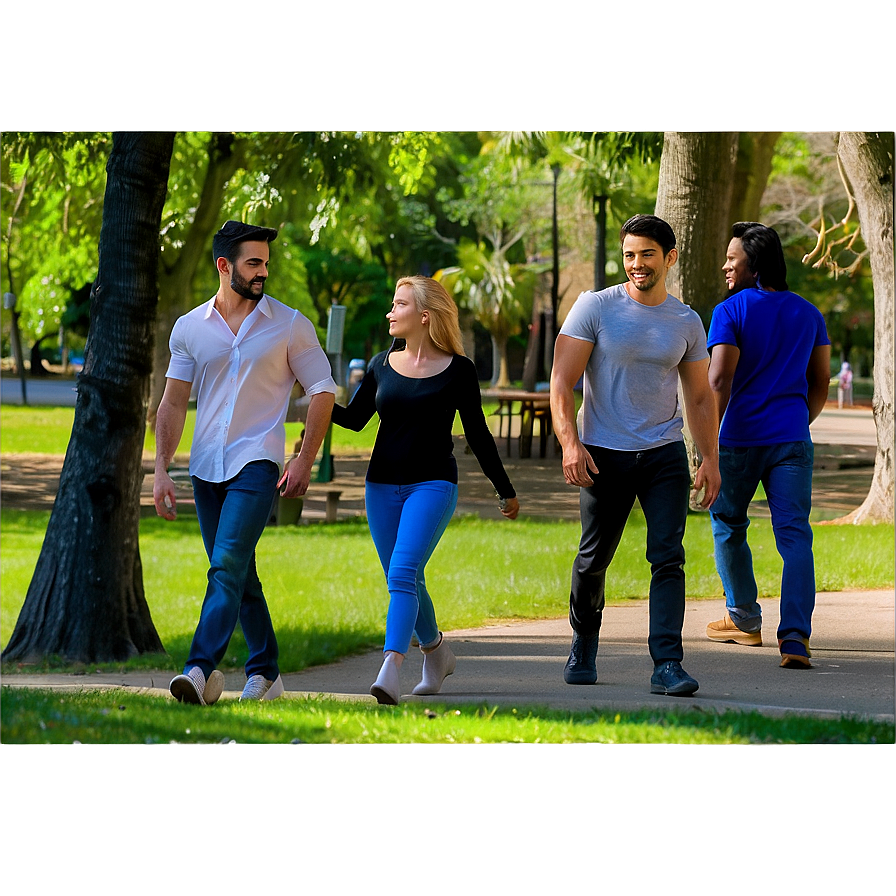 Walking in the Park PNG ydl41 PNG with transparent background