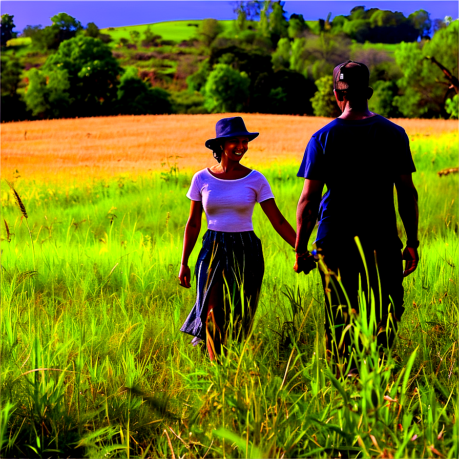 Walking Through A Field Png 05252024