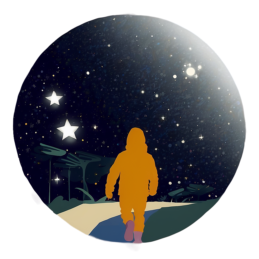 Walking Under the Stars PNG lpy PNG with transparent background