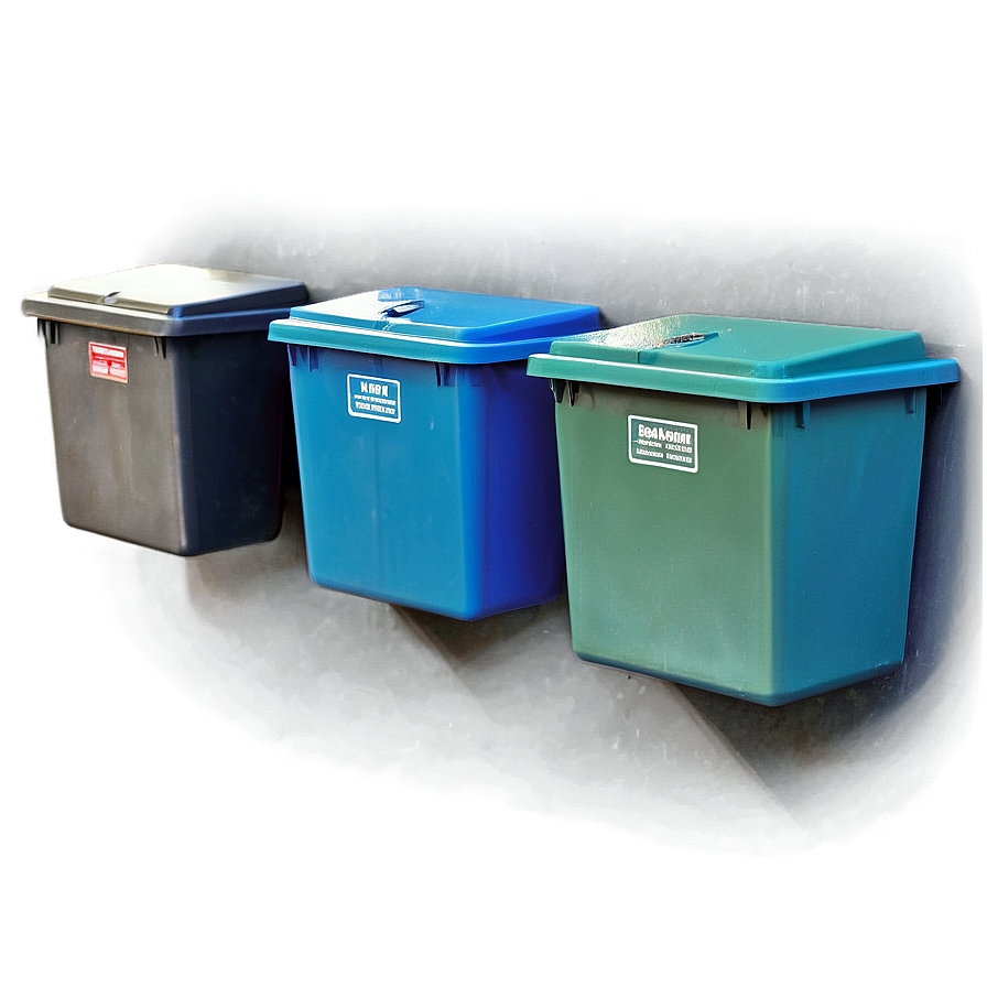 Wall Mounted Bin Teal Png 06242024