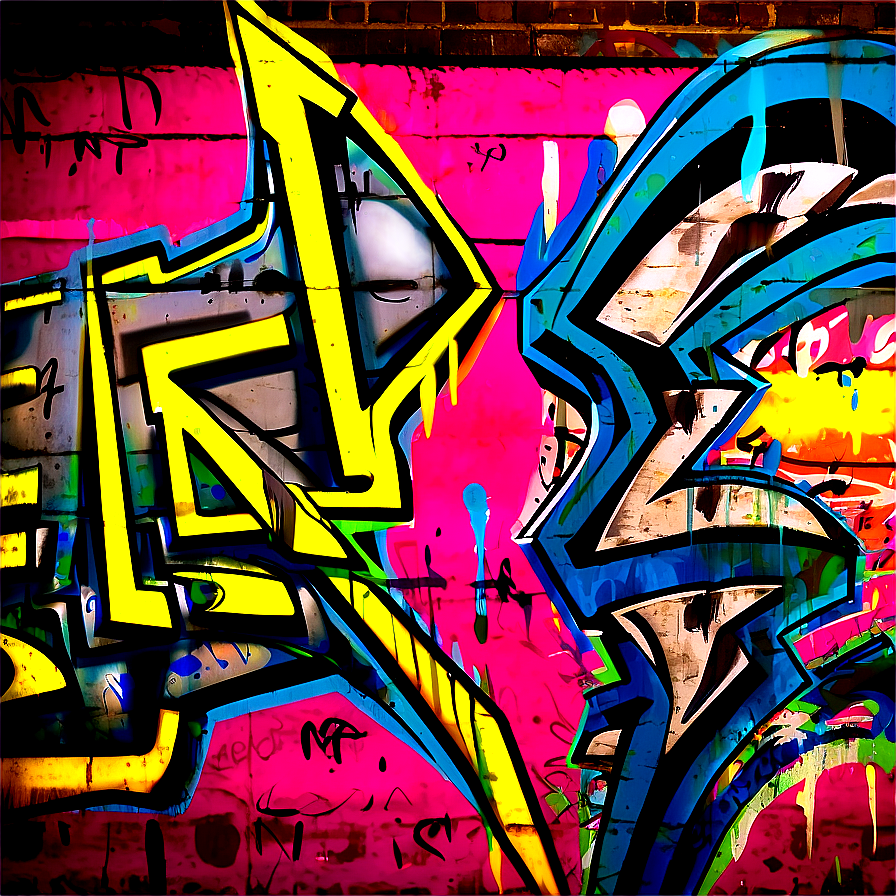 Wall With Graffiti Tags Png Lwt