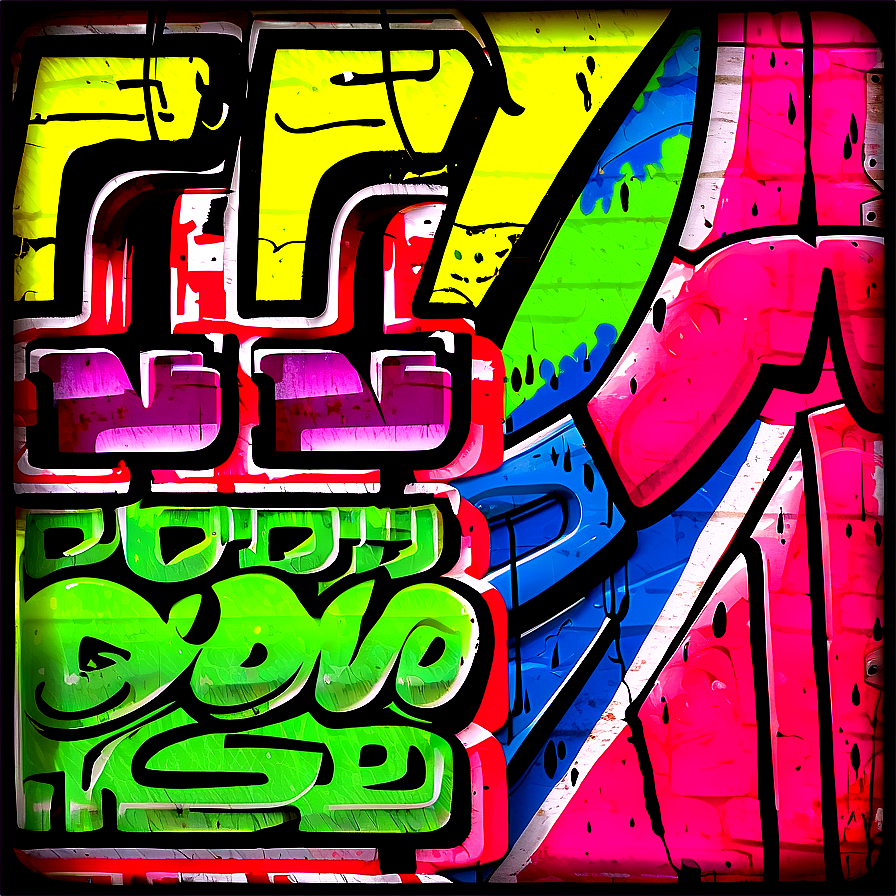 Wall With Graffiti Tags Png Van