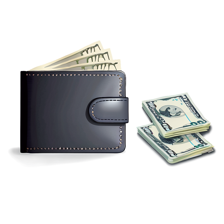 Wallet With Cash Money Vector Png Uns39