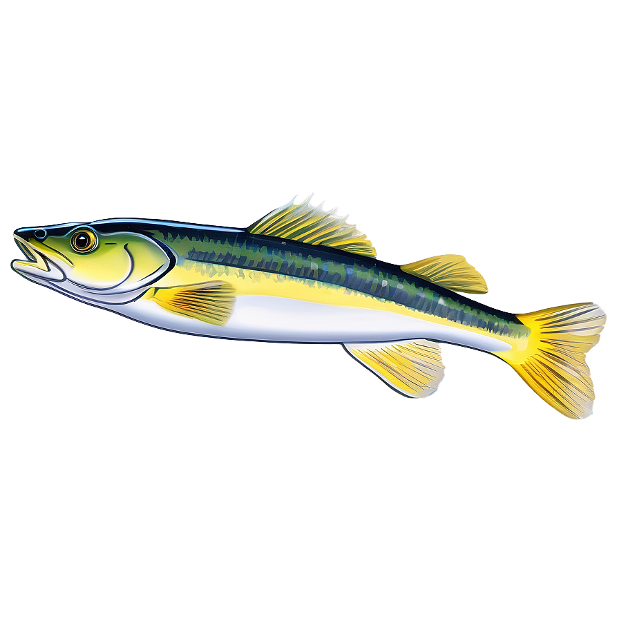 Walleye Swimming Png 06262024