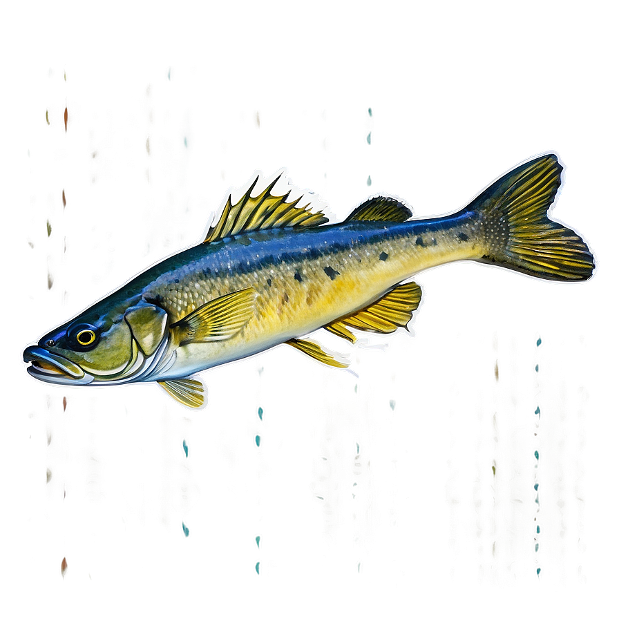 Walleye Swimming Png Frt78