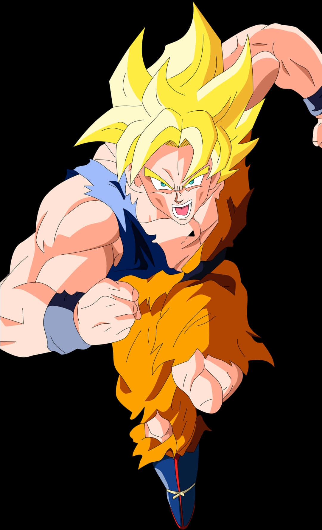 Wallpaper - Super Saiyan Goku Flying, HD Png Download PNG with transparent background