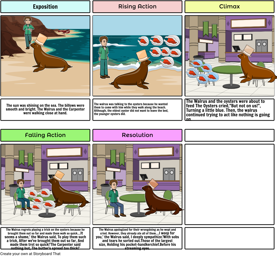 Walrusand Oysters Story Comic Strip