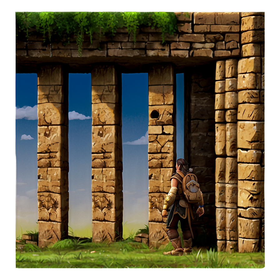 Wanderer In Ruins Png Xyc4