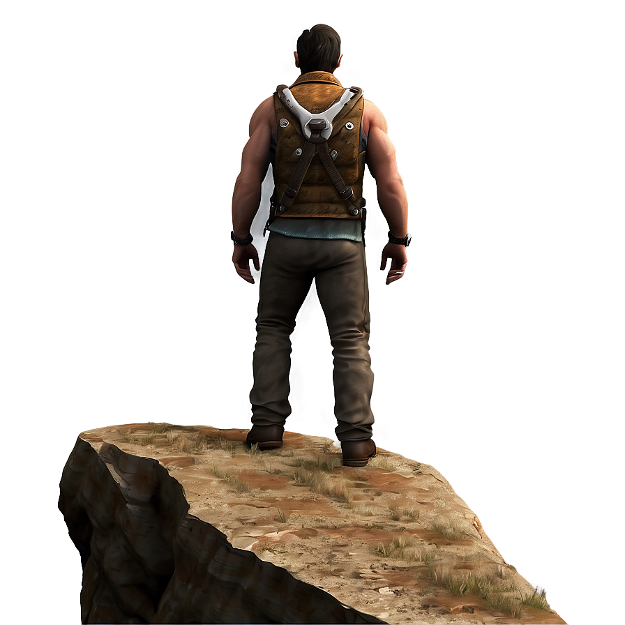 Wanderer On Cliff Png 8