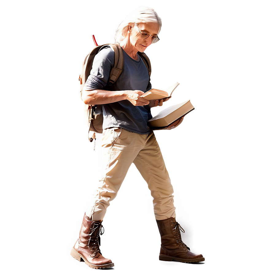 Wanderer With Book Png 06212024