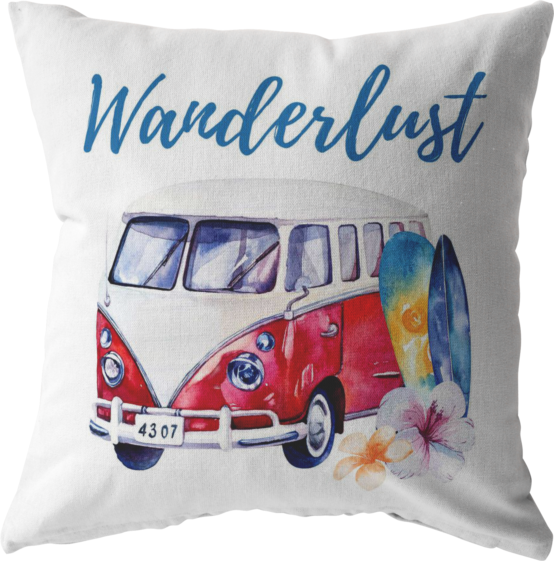 Wanderlust Vintage Van Cushion