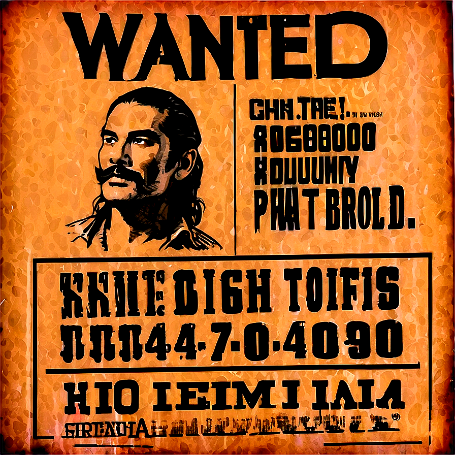 Wanted Bounty Poster Png 06112024