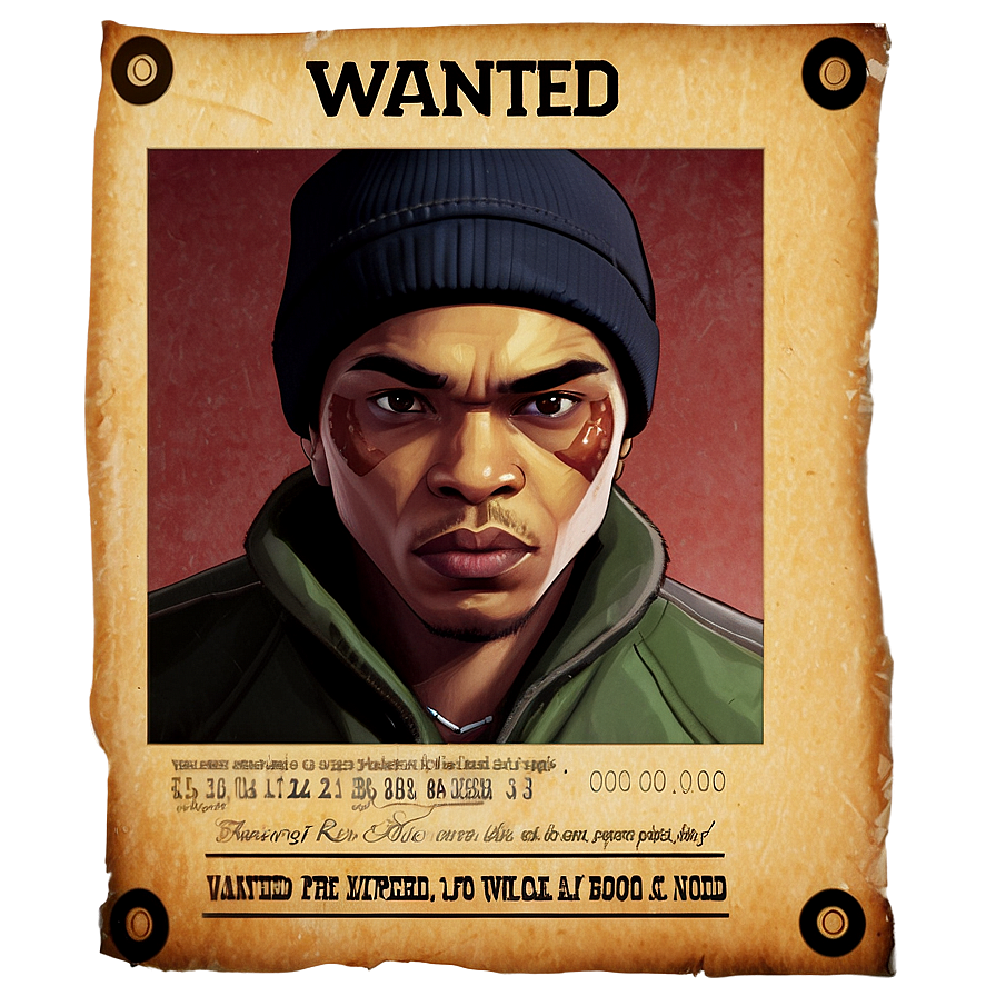 Wanted For Robbery Poster Png Iyv10