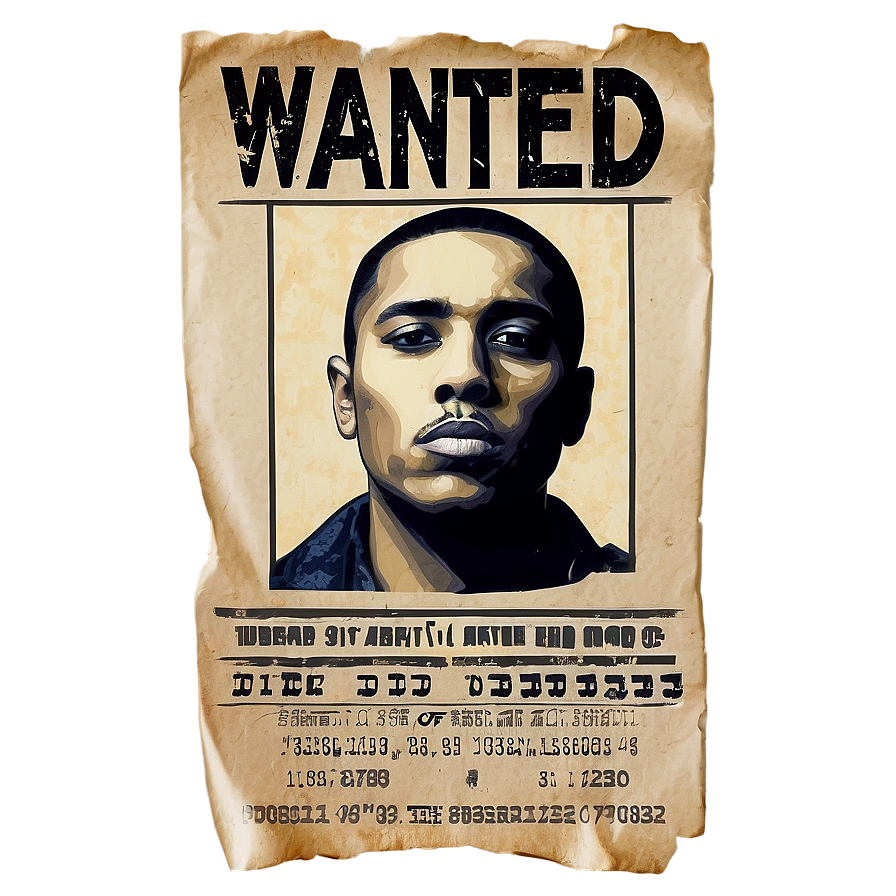 Wanted Gangster Poster Png 06112024