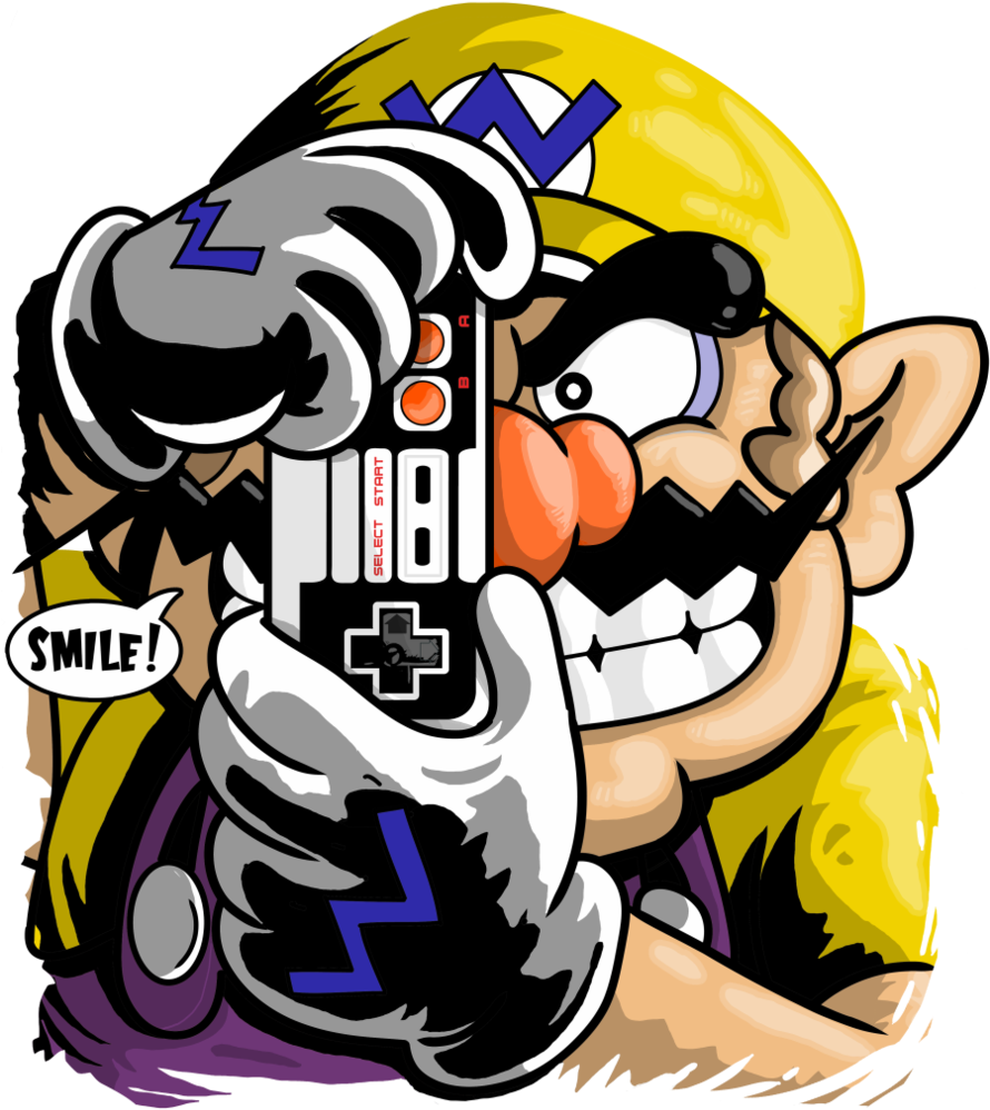 Wario_with_ Camera_ Vector_ Art