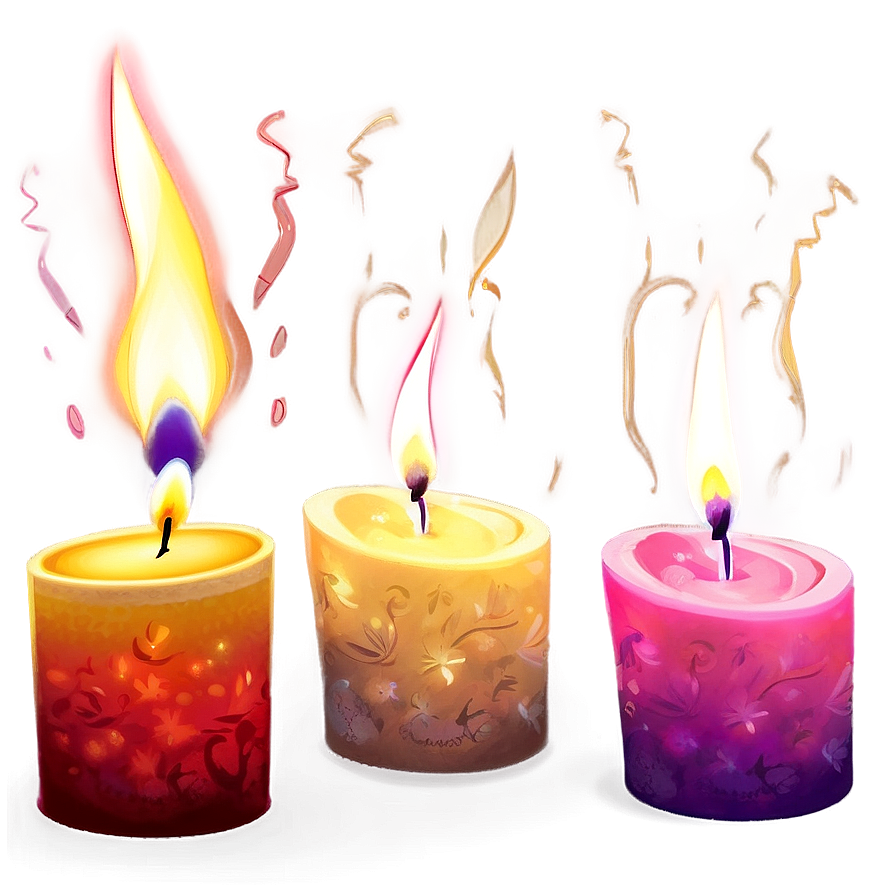 Warm Celebration Candlelight PNG xor PNG with transparent background