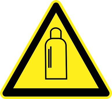 Warning Sign Bottle Graphic PNG with transparent background