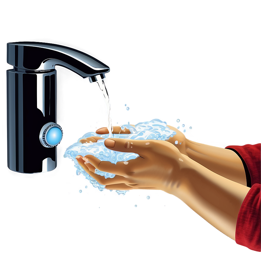 Washing Hands In Running Water Png 32