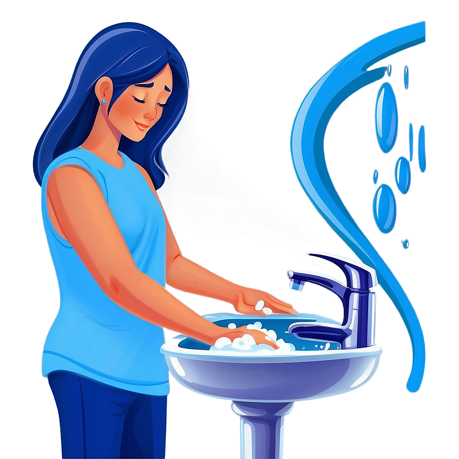 Washing Hands Sink Illustration Png 83